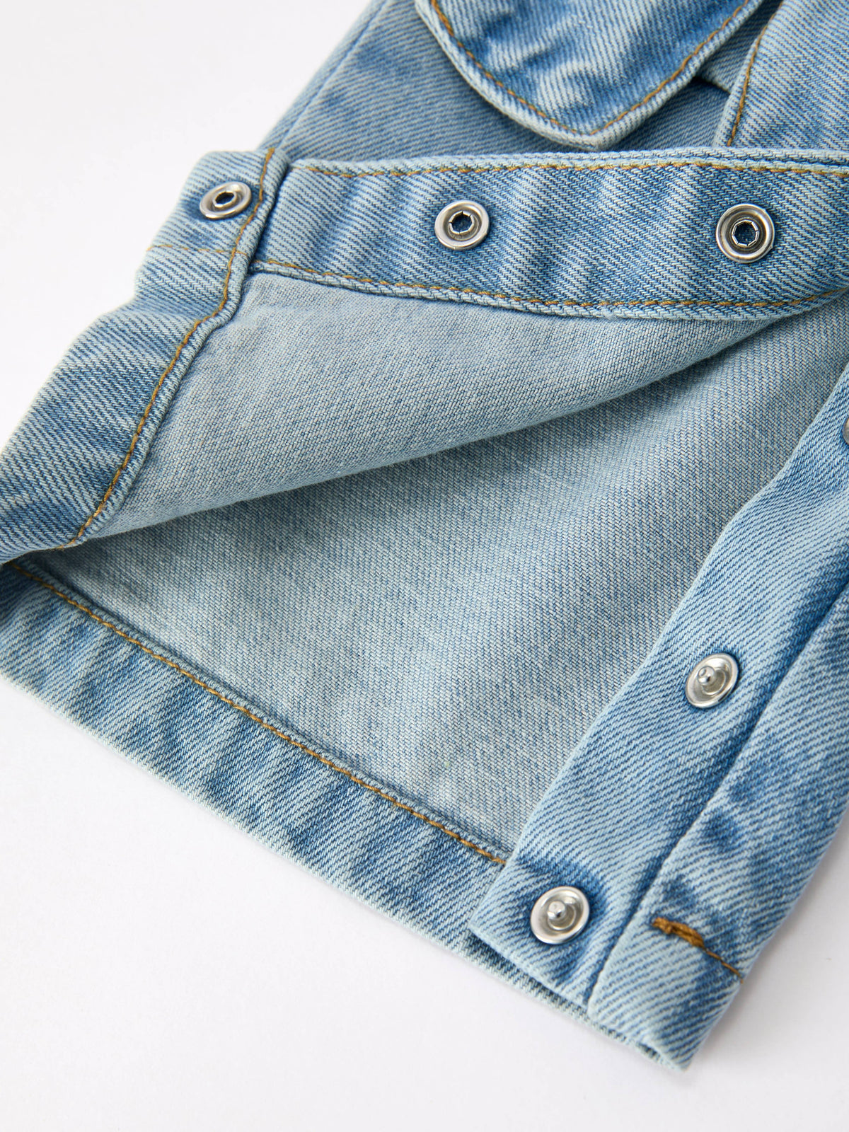 LITTLE DENIM BOW OVERALLS