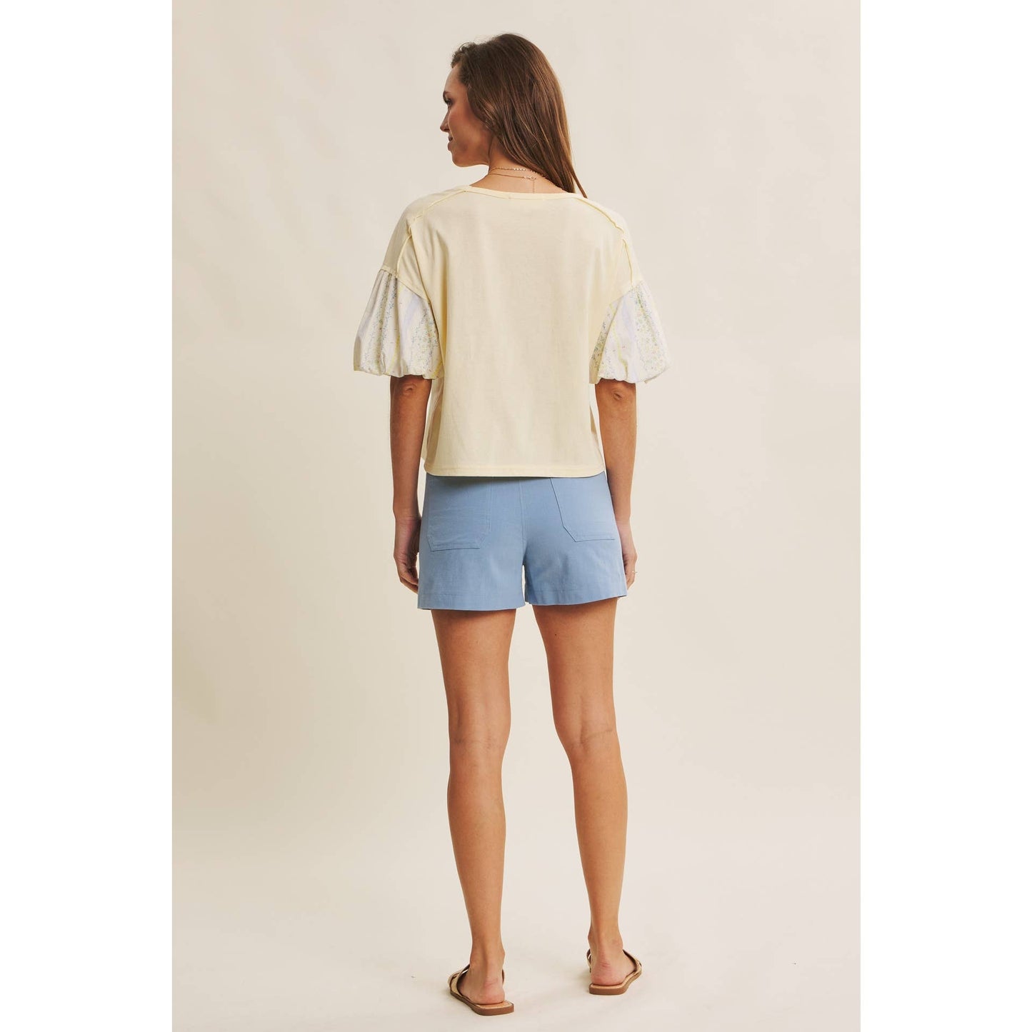LEMON PUFF SLEEVE BLOUSE