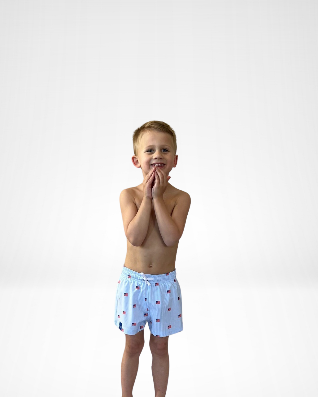 BABY BOY FLAG SWIM TRUNKS
