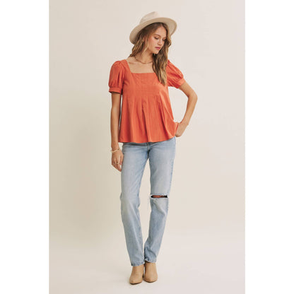 SUNDAY AIR PLEATED BLOUSE