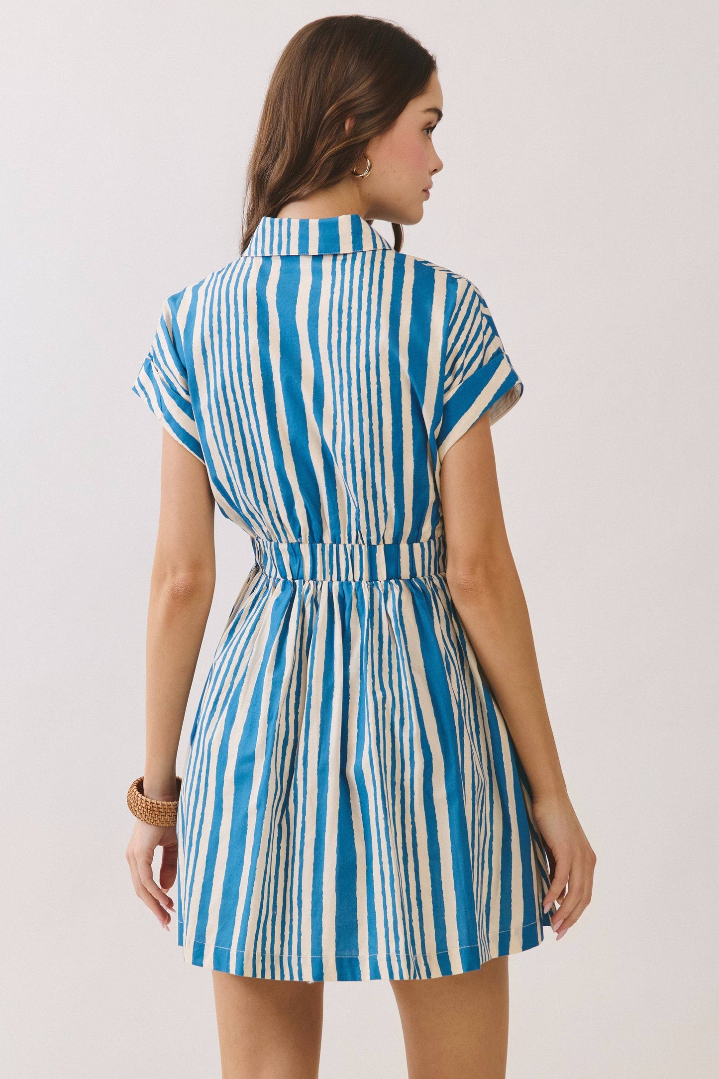 THE BLUE STRIPE MINI DRESS
