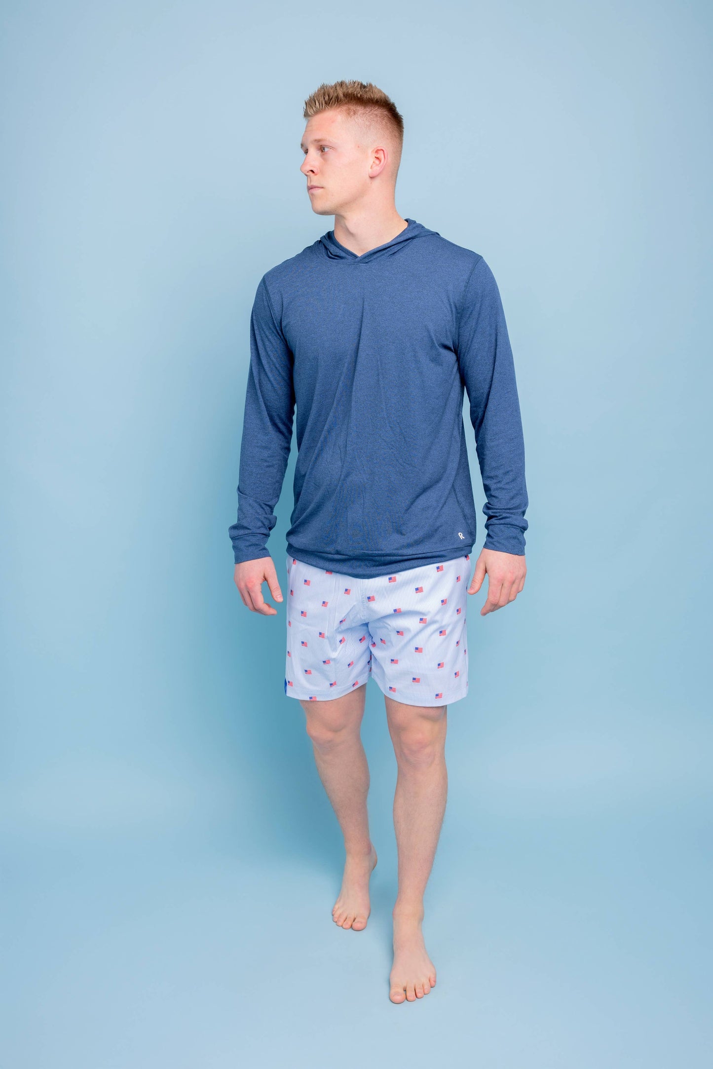 MEN’S FLAG SWIM TRUNKS