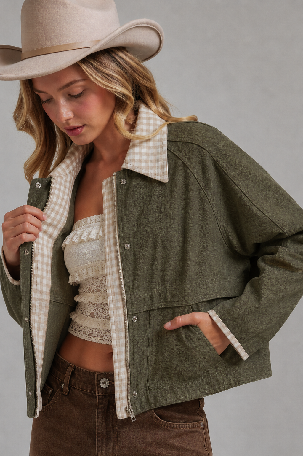 FALL GINGHAM JACKET