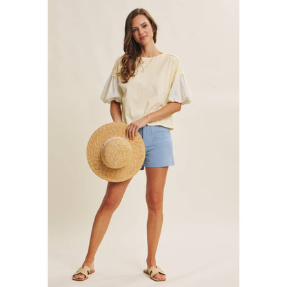 LEMON PUFF SLEEVE BLOUSE
