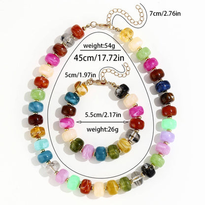 BIG MIXED BEADED BRACELET