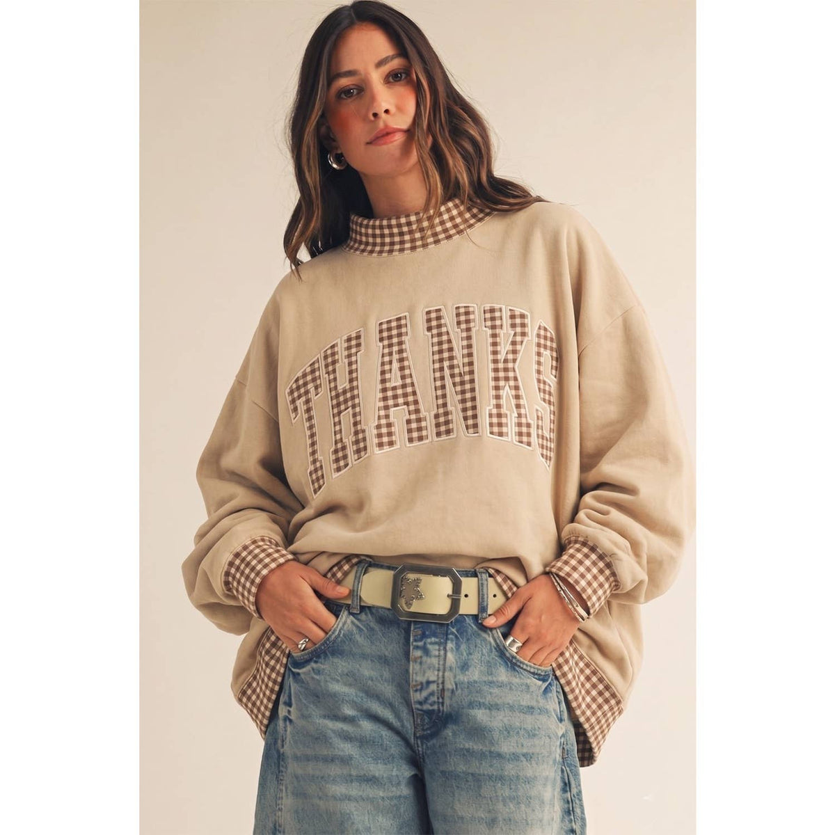 VINTAGE THANKS MOCKNECK