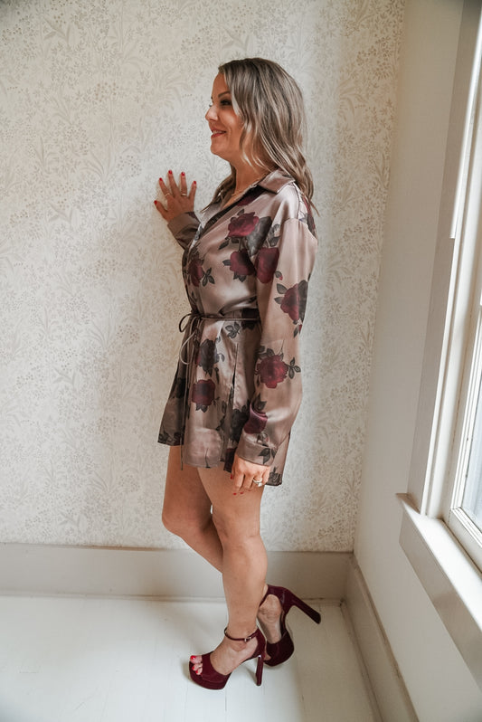 THE MOODY FLORAL ROMPER