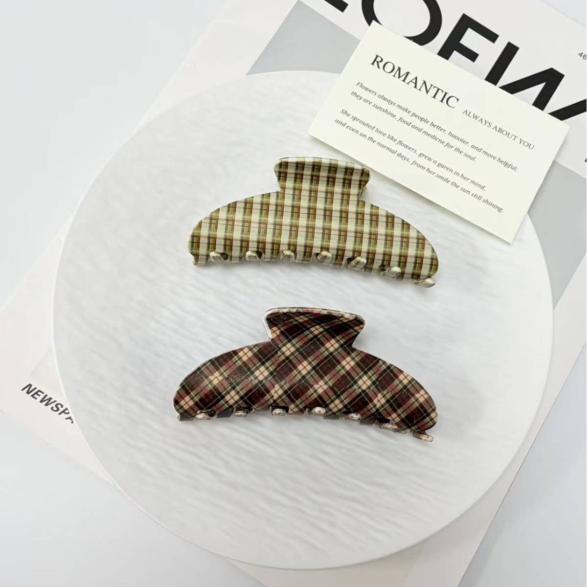VINTAGE PLAID CLIPS