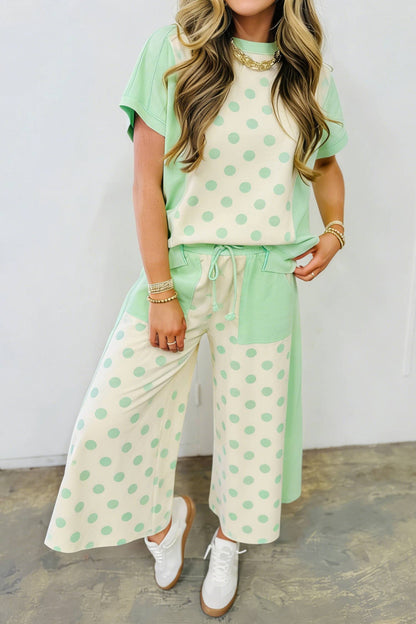 MINT POLKA DOT SET