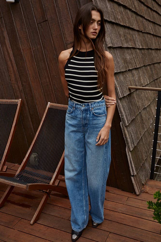 THE KNIT STRIPED TANK