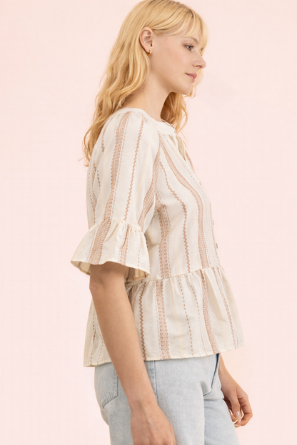 THE VINTAGE STRIPED BLOUSE