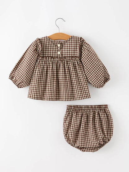 GINGHAM COCO BLOOMER SET