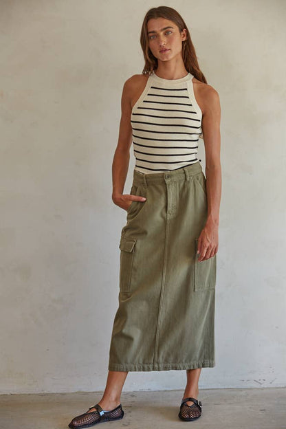 THE KNIT STRIPED TANK