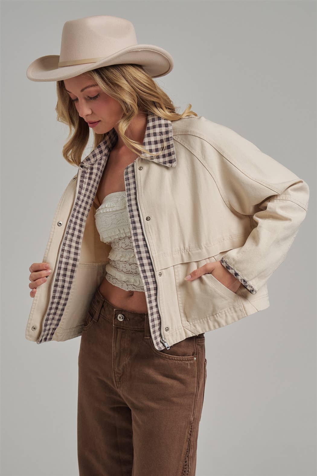 FALL GINGHAM JACKET