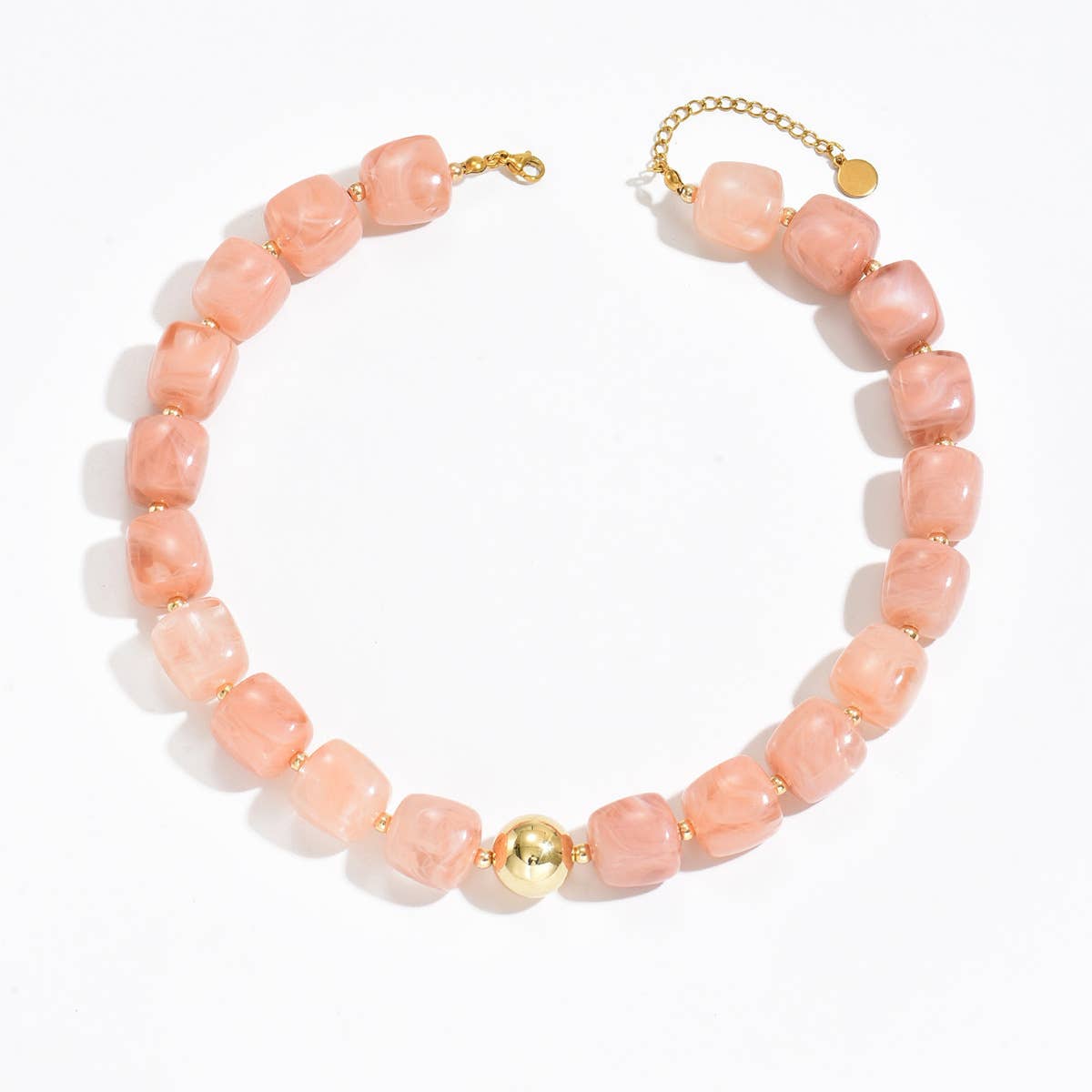 GOLD DETAIL BEADED NECKLACE