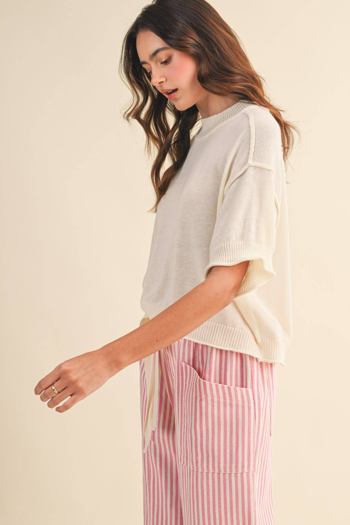 LIGHTWEIGHT KNIT MOCK NECK