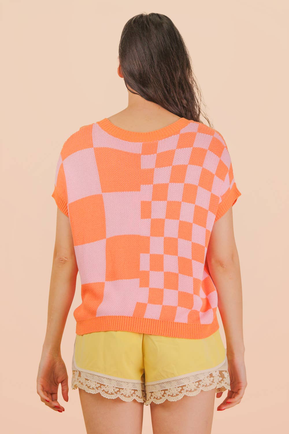 THE CHECKERED KNIT TOP