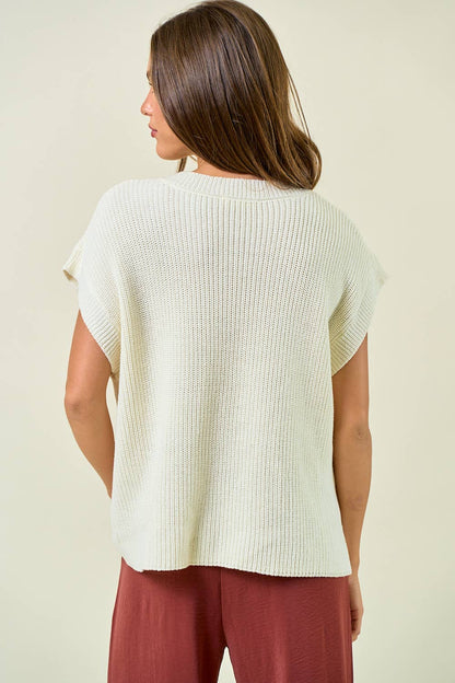 HORSESHOE RIBBED SWEATER