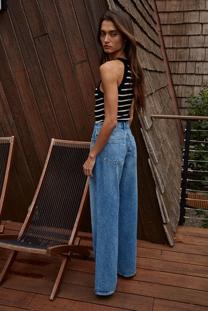 THE KNIT STRIPED TANK