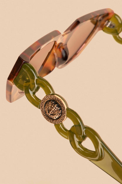 Luxe Zelia Sunglasses - Tortoiseshell/Olive