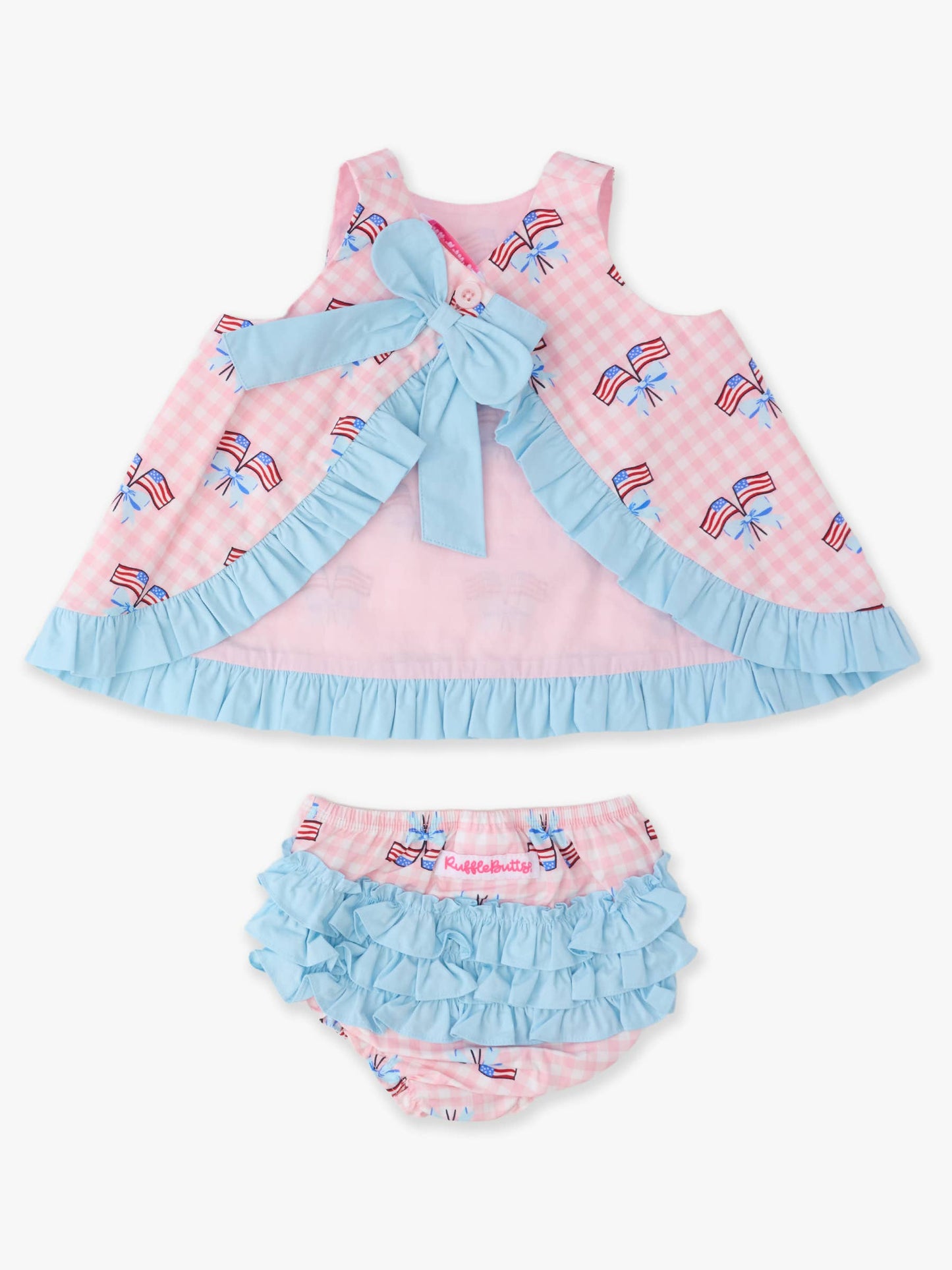 PATRIOTIC GINGHAM BLOOMER SET