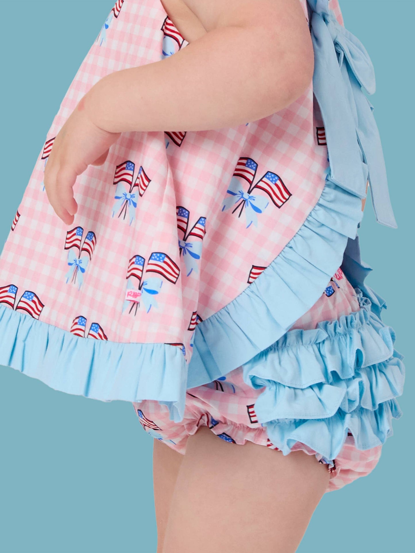 PATRIOTIC GINGHAM BLOOMER SET