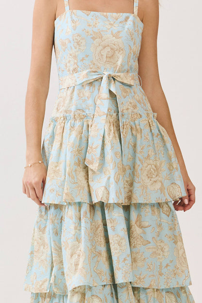 THE GOLDEN FLORAL TIERED DRESS