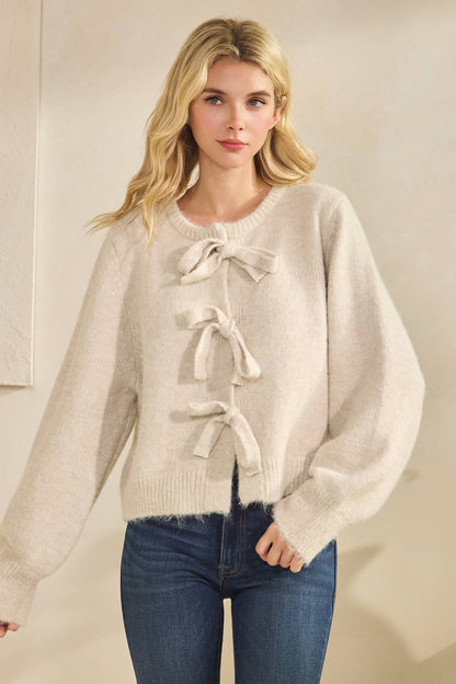 BOW CARDIGAN
