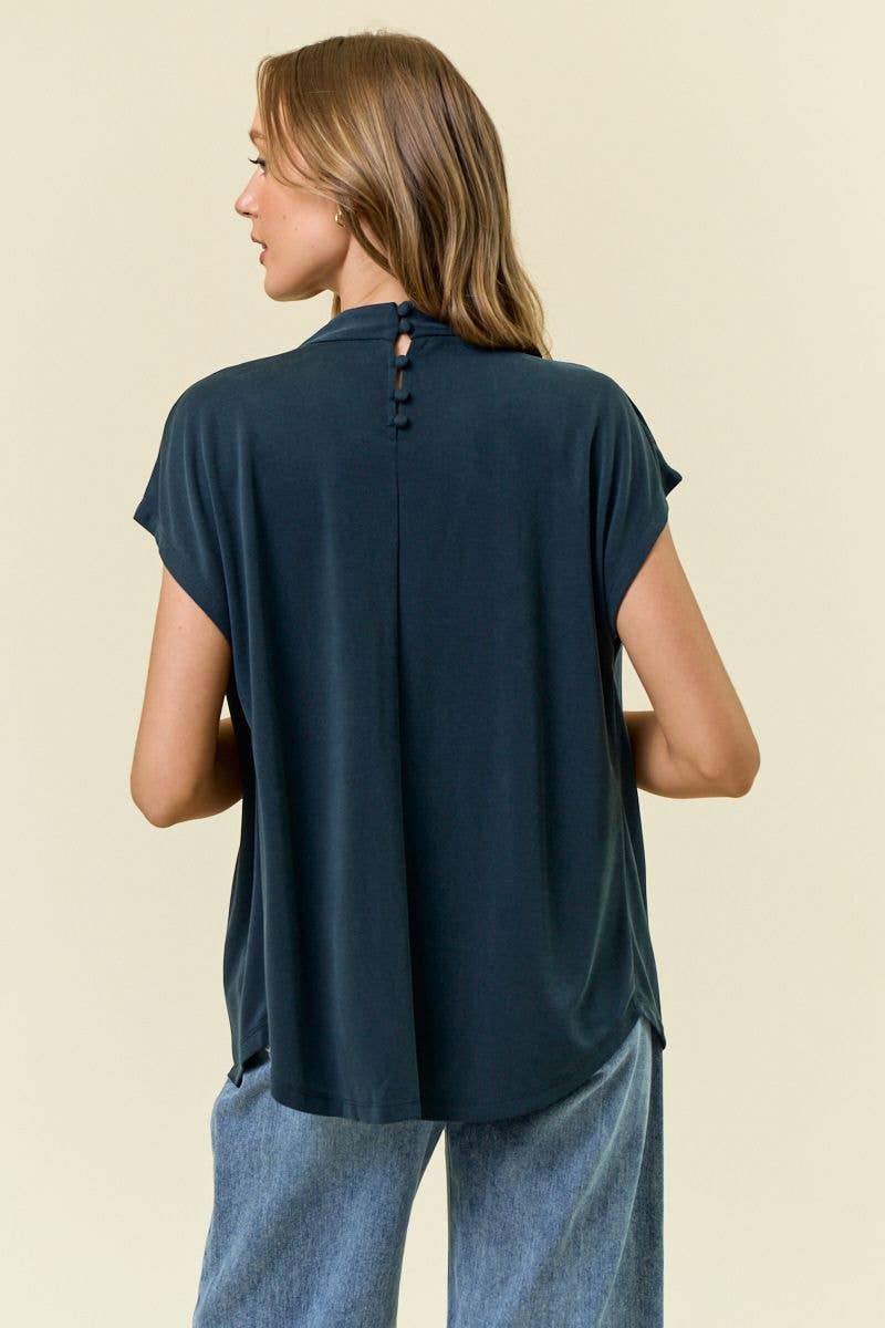 DRAPED SHOULDER TOP