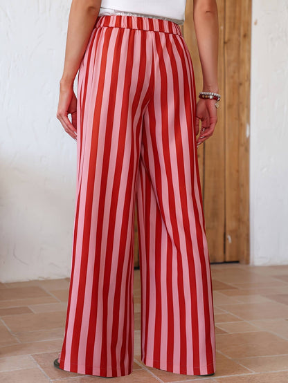 RED + PINK STRIPED PANTS