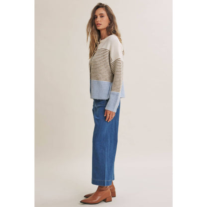 MORNING CHAI STRIPED CARDI