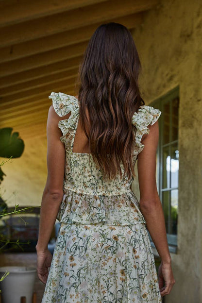 THE FLORAL RUFFLE TOP