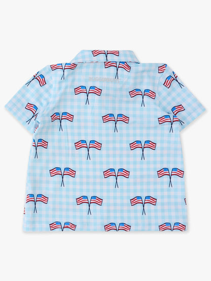 PATRIOTIC GINGHAM BABY POLO