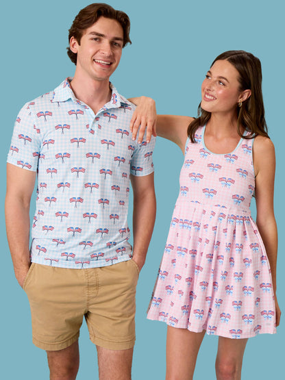 PATRIOTIC GINGHAM POLO