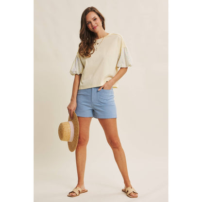 LEMON PUFF SLEEVE BLOUSE