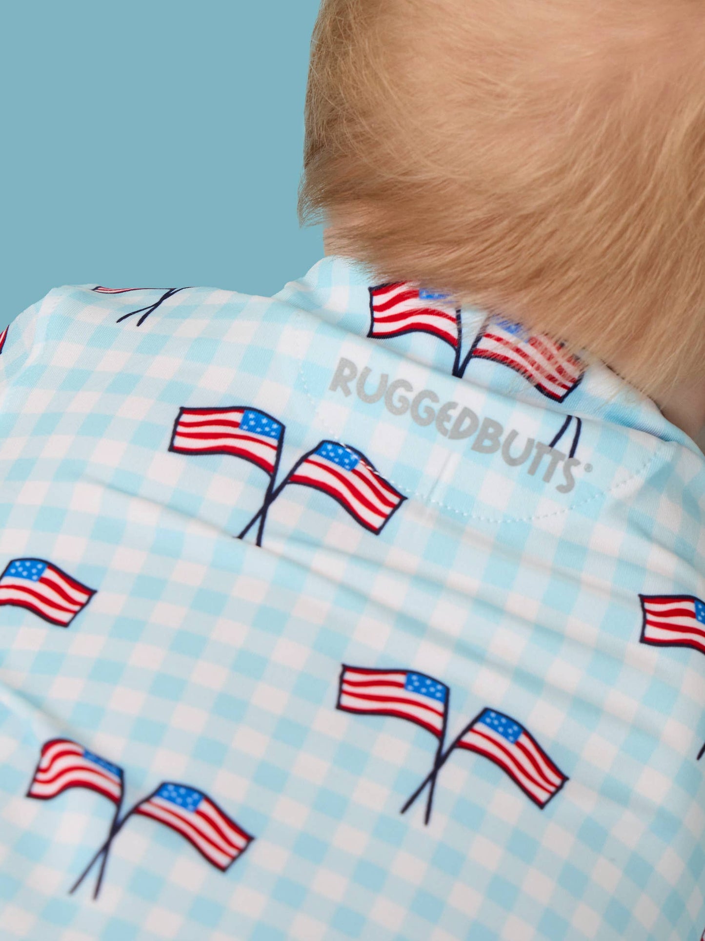 PATRIOTIC GINGHAM BABY POLO