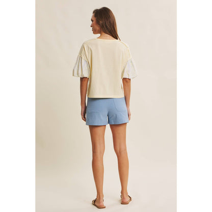 LEMON PUFF SLEEVE BLOUSE