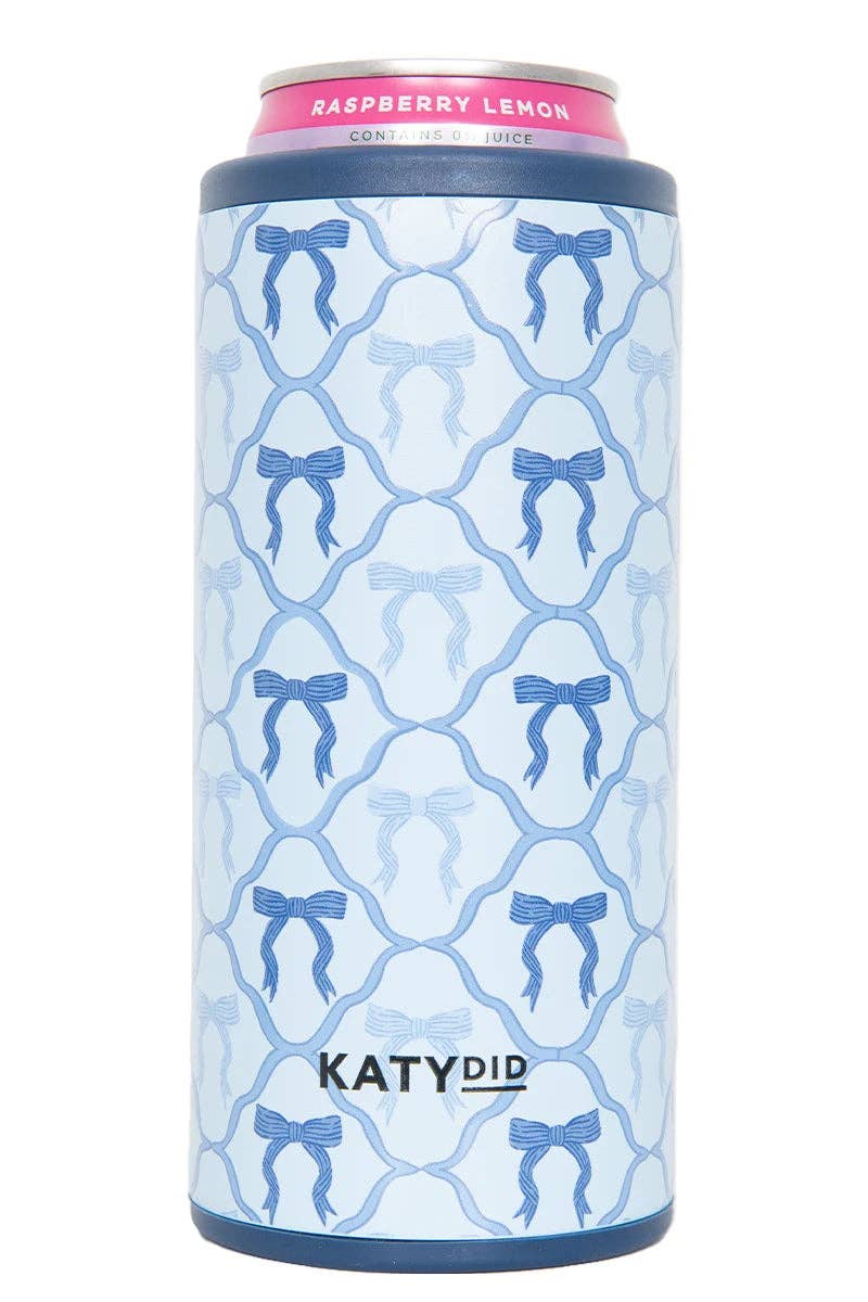 BLUE BOW SLIM KOOZIE
