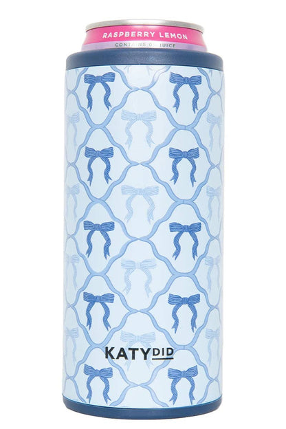 BLUE BOW SLIM KOOZIE