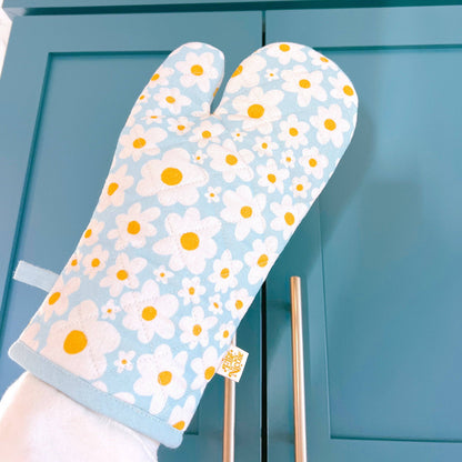 OVEN MITT SET || BLUE DAISY