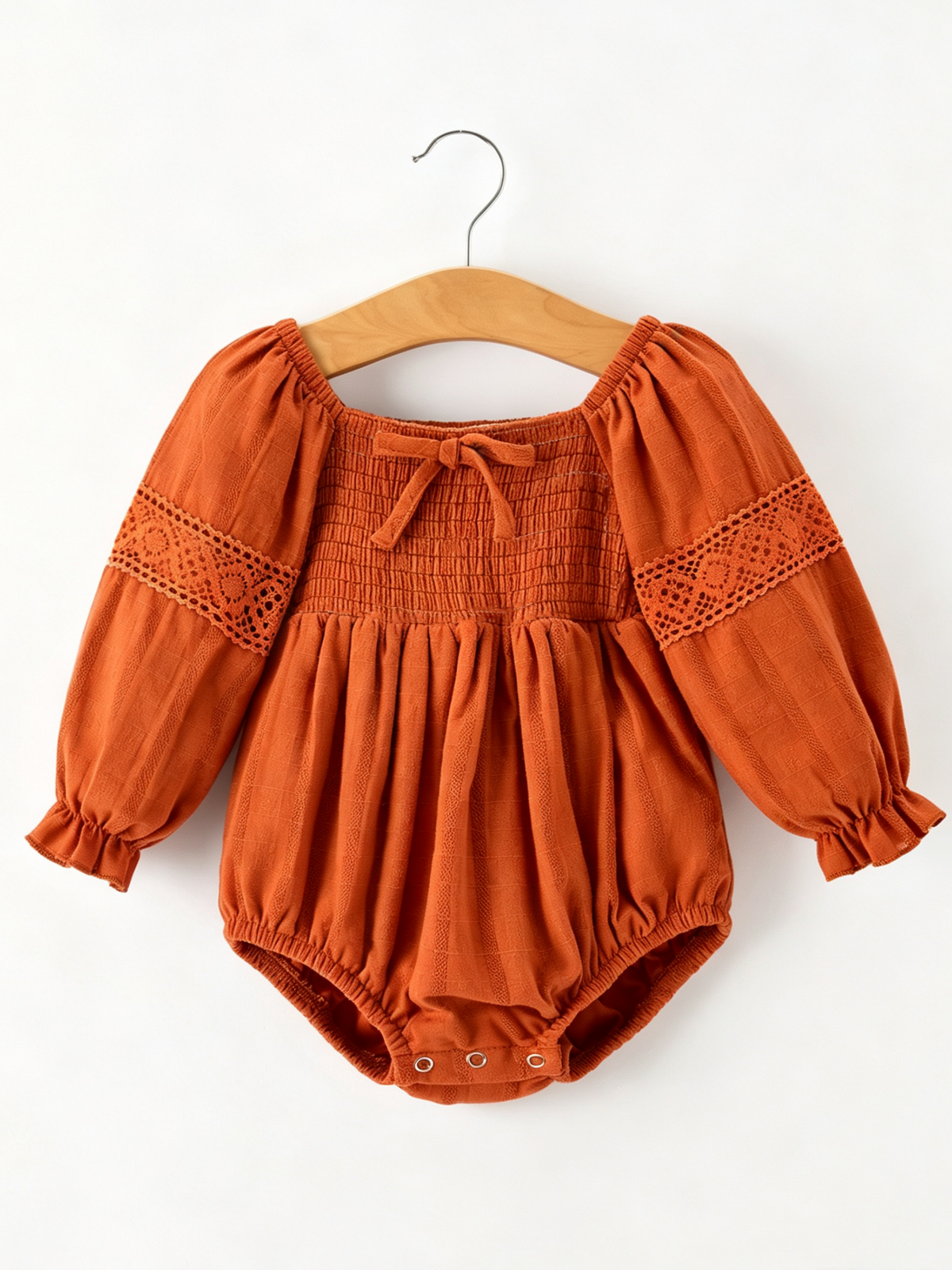THE FALL BABY SMOCKED ROMPER