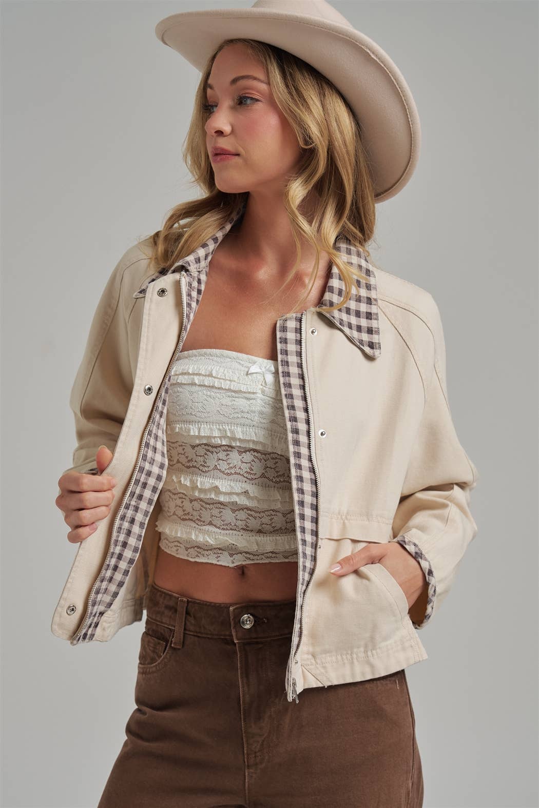 FALL GINGHAM JACKET