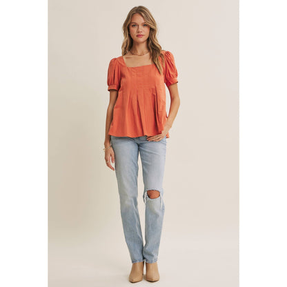 SUNDAY AIR PLEATED BLOUSE