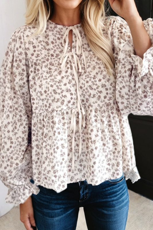 THE FLORAL BOW BLOUSE