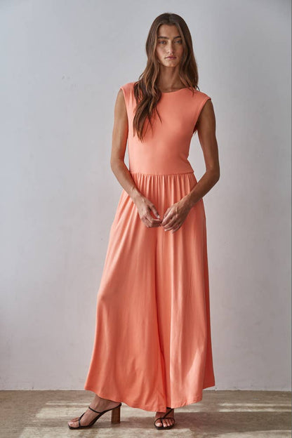THE CORAL SCOOP BACK JUMPSUIT