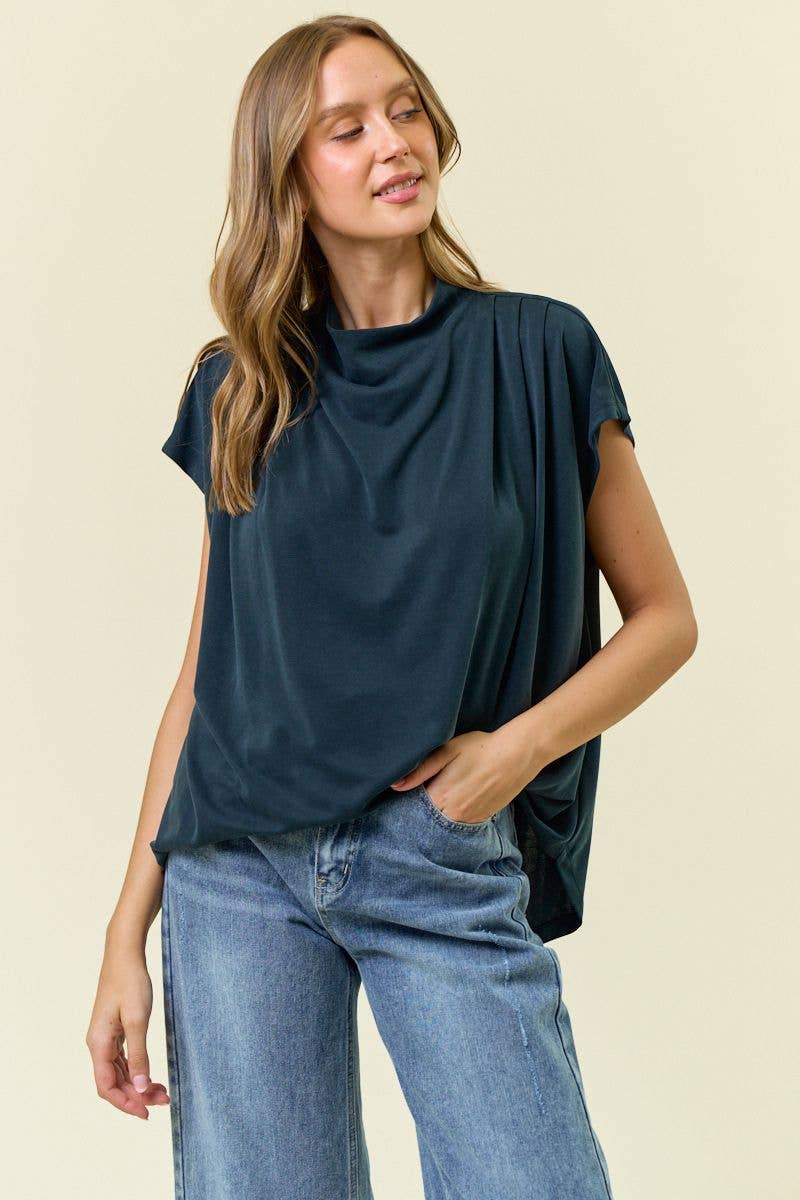DRAPED SHOULDER TOP