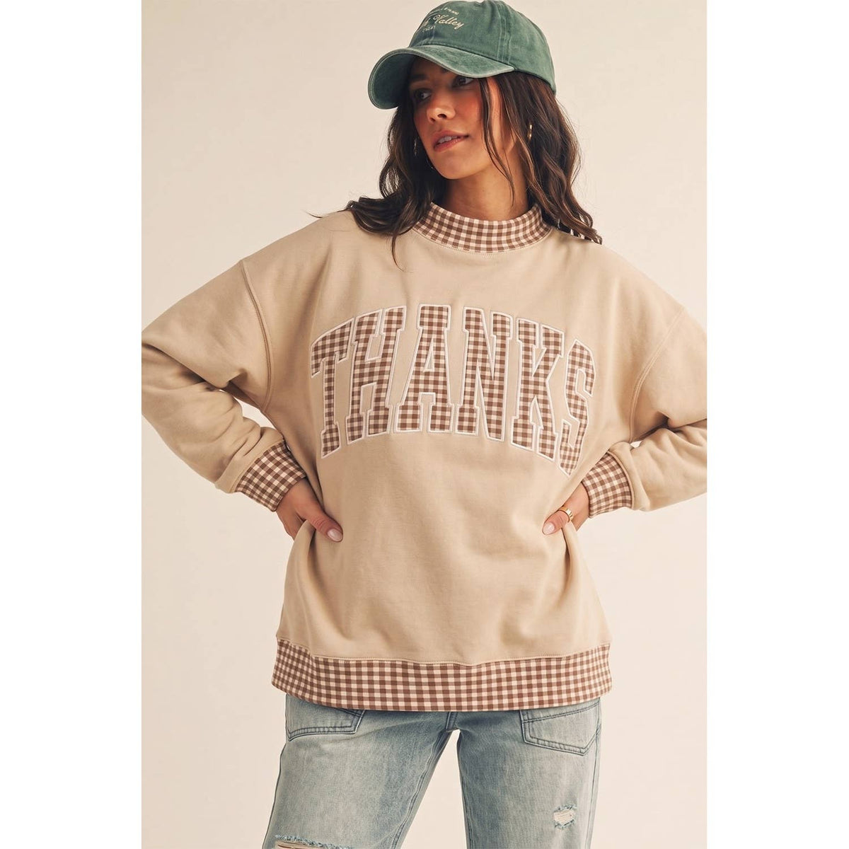 VINTAGE THANKS MOCKNECK