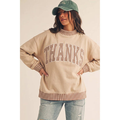 VINTAGE THANKS MOCKNECK