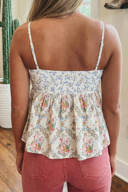 FLORAL BABYDOLL TANK