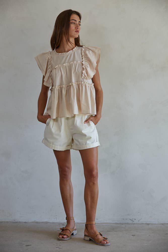 THE CUTEST RUFFLE BLOUSE